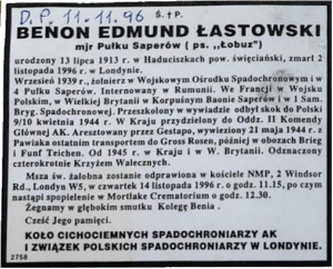 cc-Lastowski-nekrolog_1730406_n-300x242 Benon Łastowski - Cichociemny